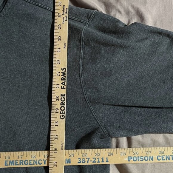 Carhartt Loose Fit Full Zip Black Hoodie Large Flaw On Hood - Picture 6 of 8